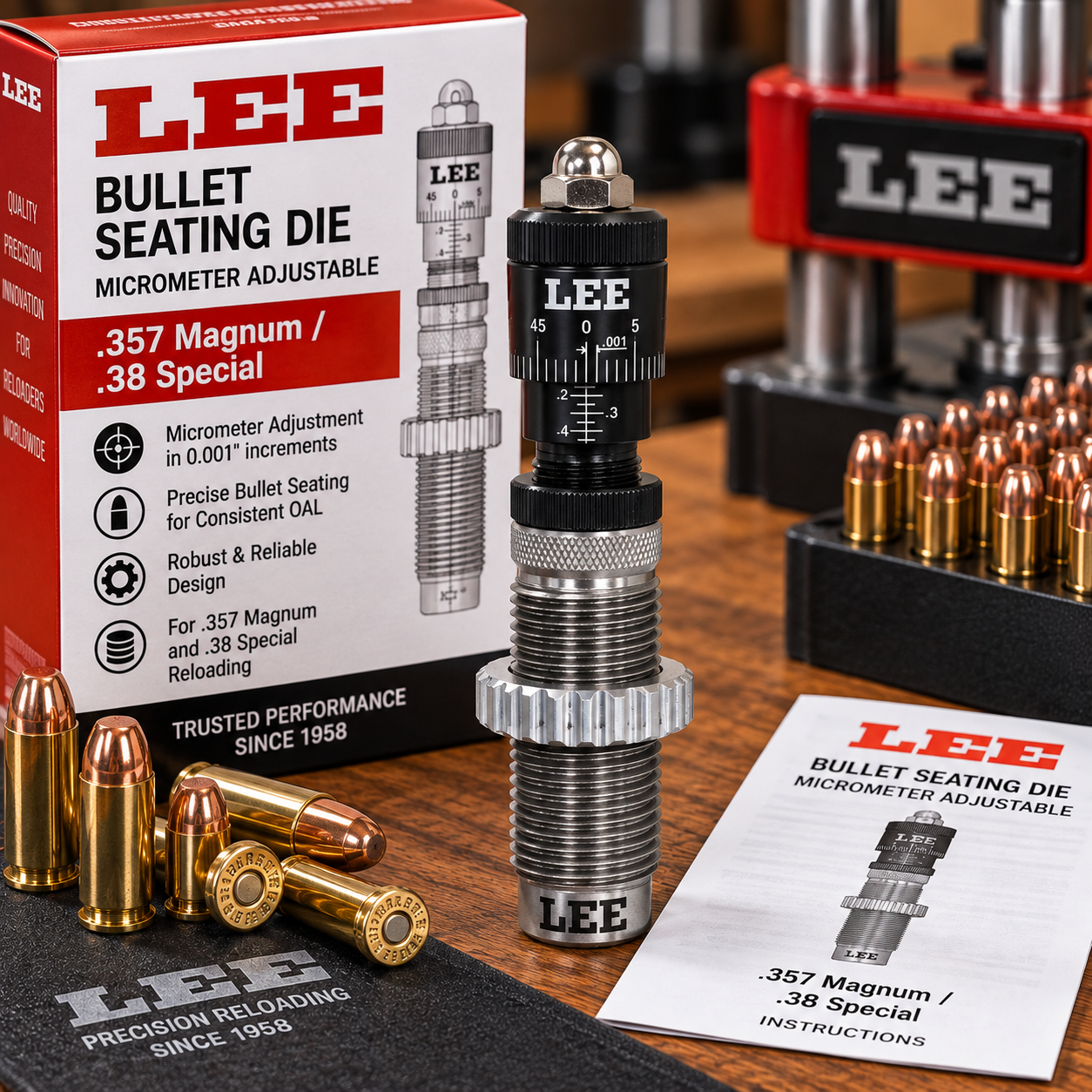 LEE .357 Mag. .38 Special Micrometer Setz Matritze – billede 1