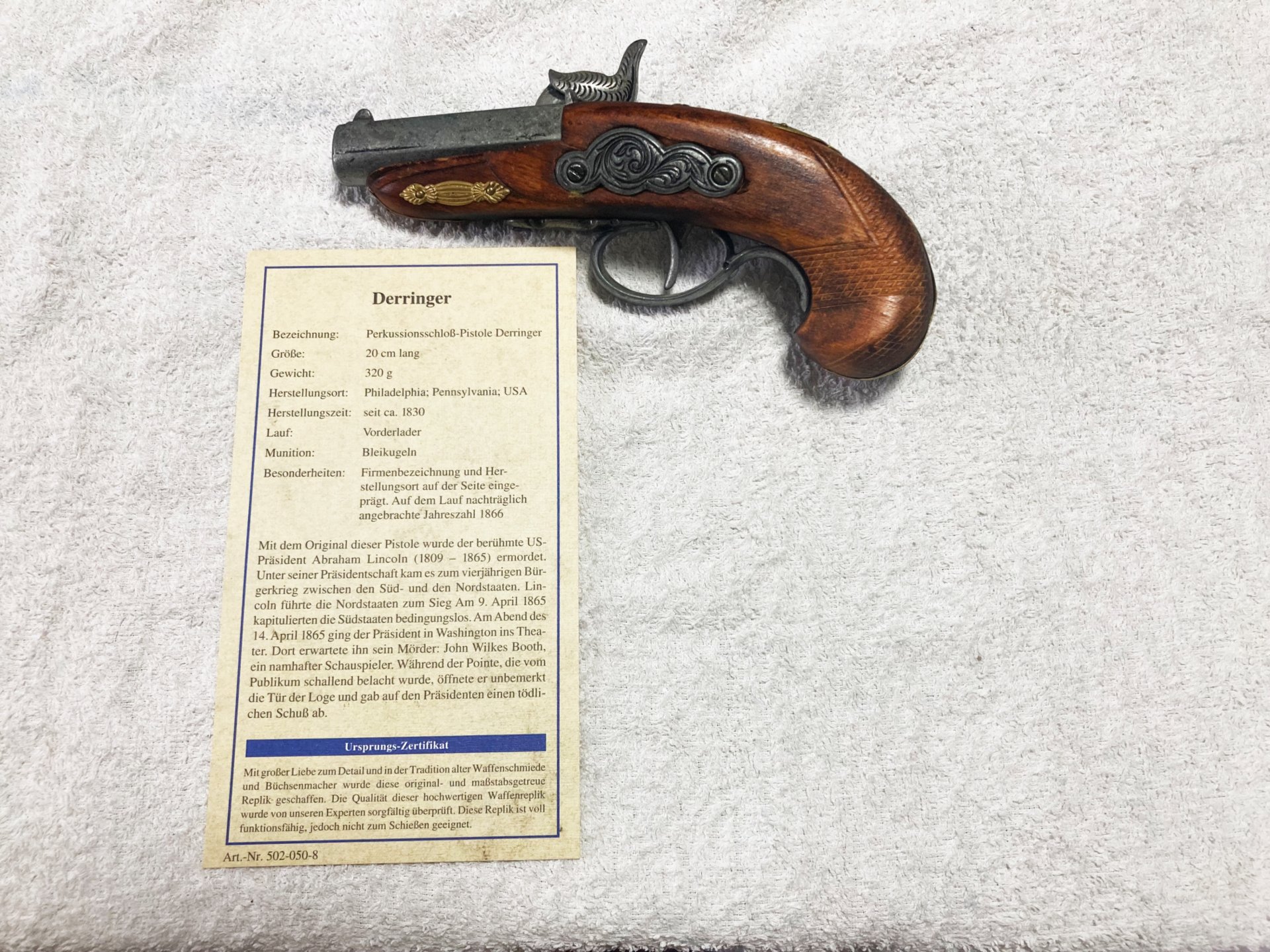 Derringer um 1830 Deko-Pistole – Bild 2