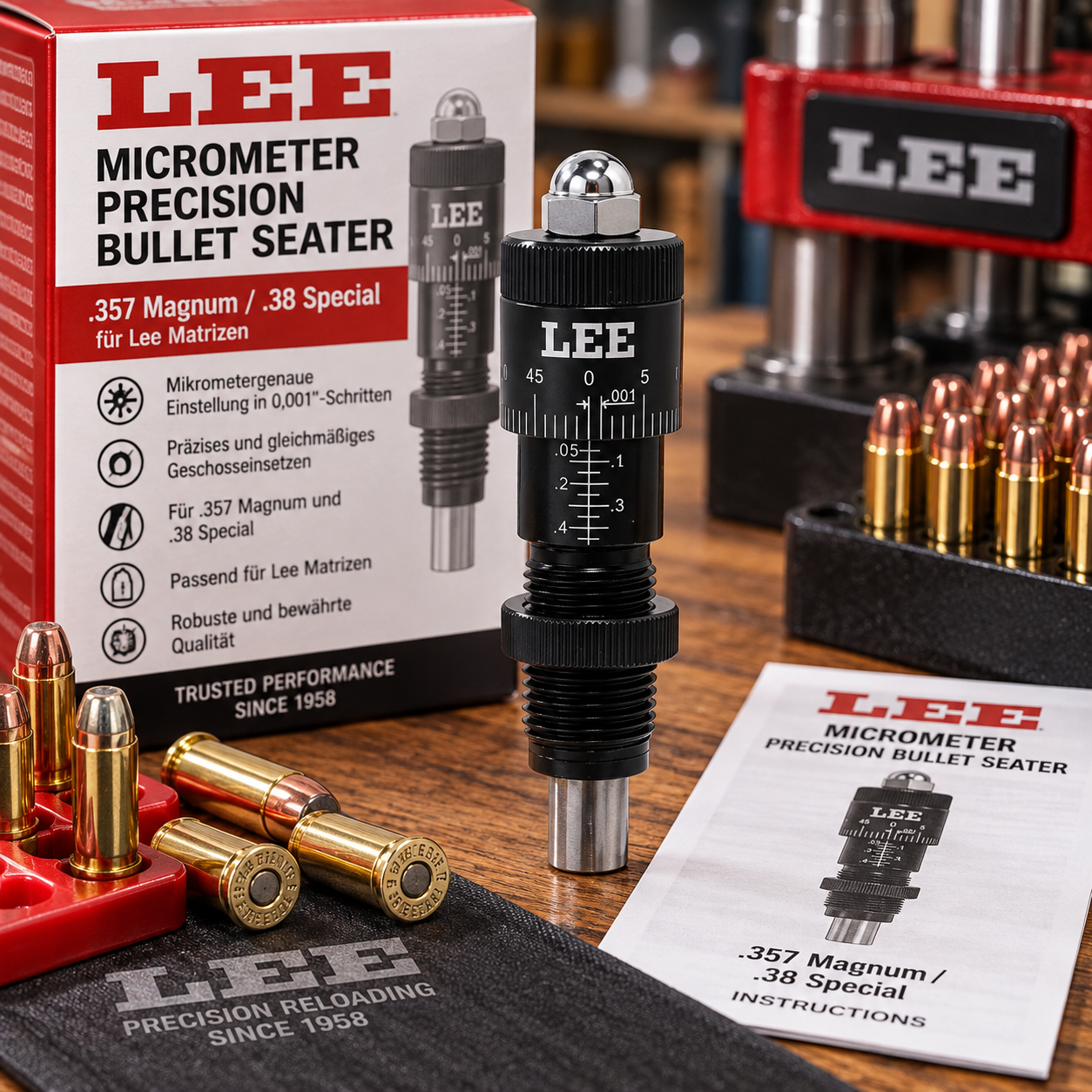 LEE 357 Magnum Micrometer Seater Adapter – Bild 1