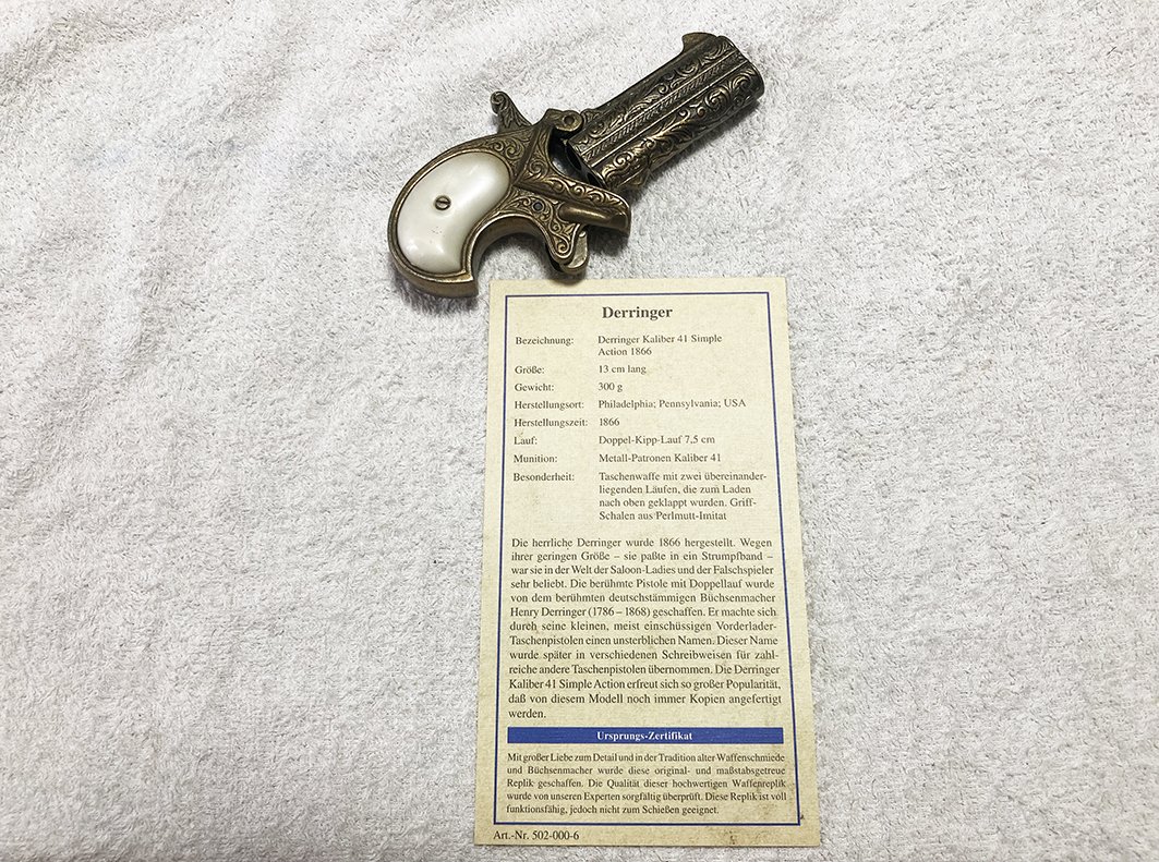 Derringer 1866 Deko-Pistole – снимка 2