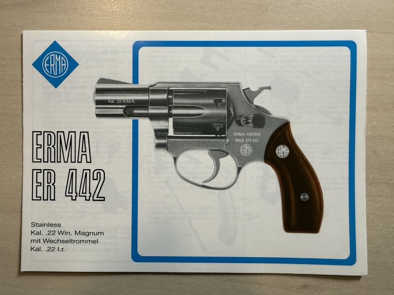 Bedienungsanleitung Revolver Erma ER 442 - NEU – Bild 1