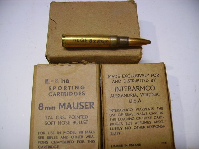 Mauser 8mm 10 Patronen Interarmco Sporting – Bild 1