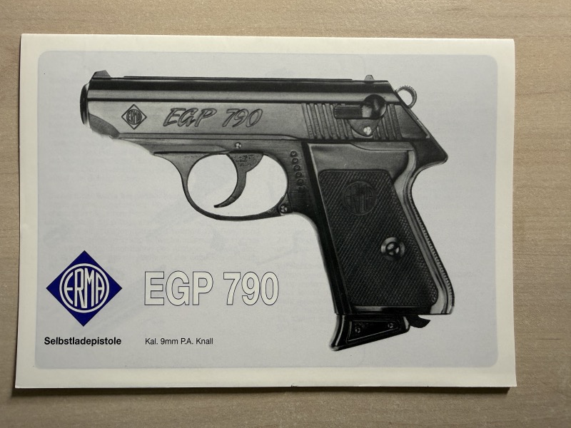 Bedienungsanleitung Pistole Erma EGP 790 - NEU – Bild 1