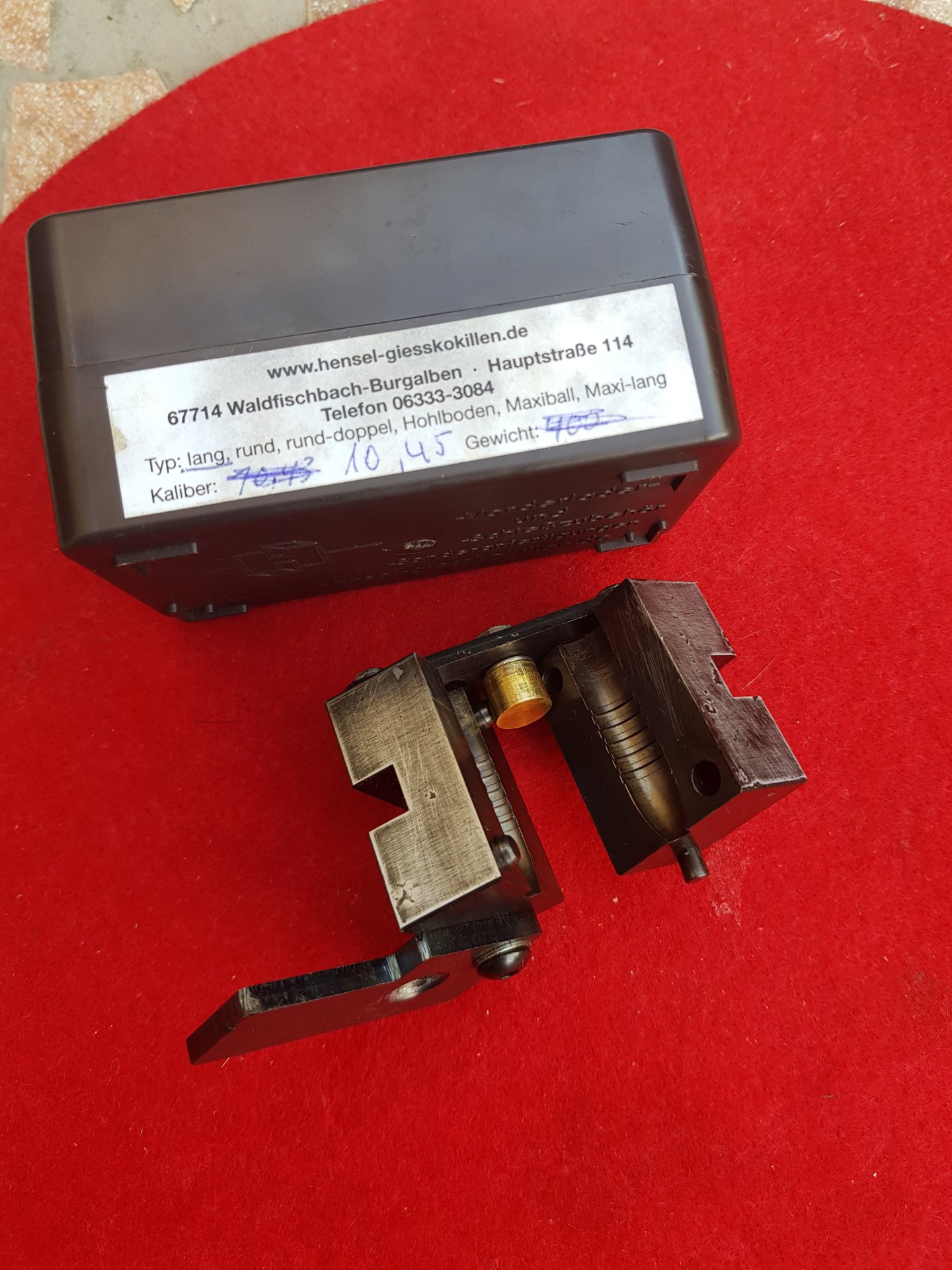Hensel-Kokille Langgeschoss 10,45mm – Bild 1