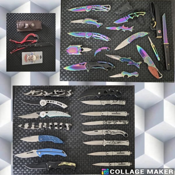Besonderes Sammler-Konvolut (30 Stück!) – Rainbow-Finish, Gravuren, Karambit & Spezial-Messer – Bild 1