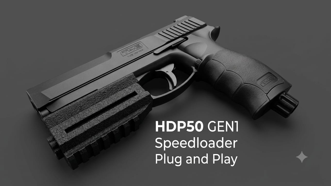 HDP 50 GEN 1 Speedloader Plug & Play T4E Umarex – 5-6 Schuss Zusatzmagazin PETG Tactical Extension – Bild 1