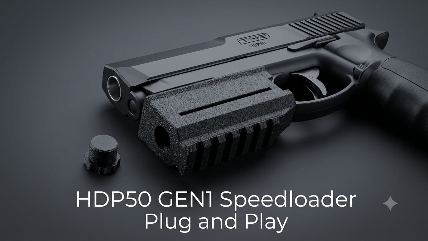 HDP 50 GEN 1 Speedloader Plug & Play T4E Umarex – 5-6 Schuss Zusatzmagazin PETG Tactical Extension – Bild 3