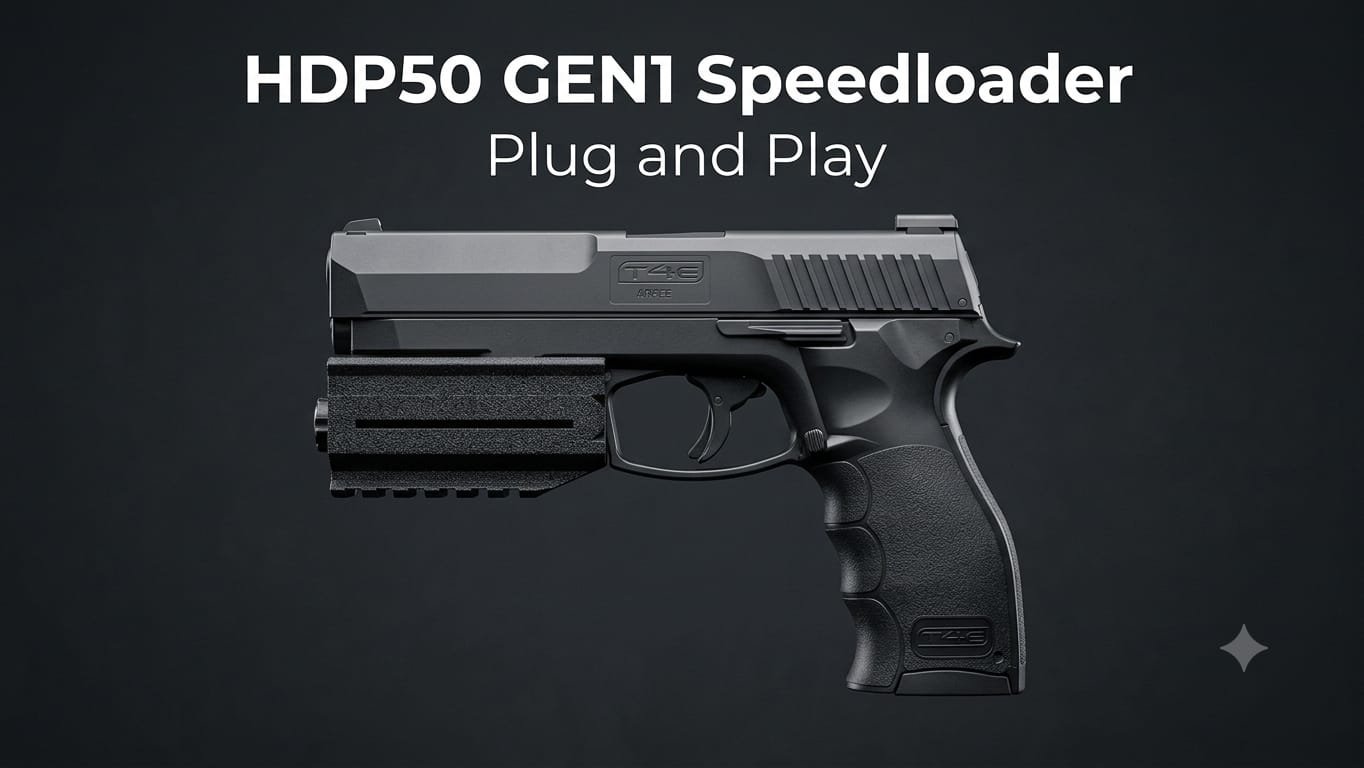 HDP 50 GEN 1 Speedloader Plug & Play T4E Umarex – 5-6 Schuss Zusatzmagazin PETG Tactical Extension – Bild 2