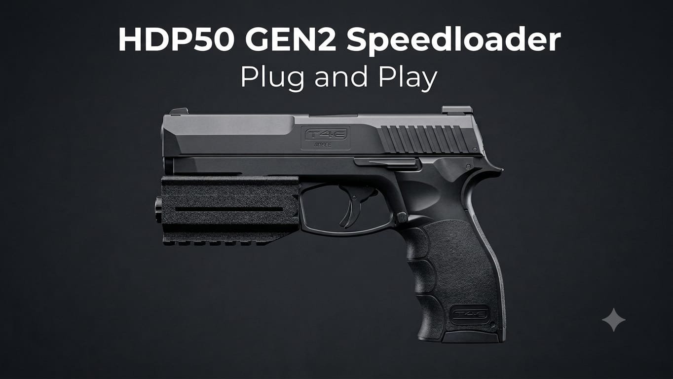 HDP 50 GEN 2 Speedloader Plug & Play T4E Umarex – 5-6 Schuss Zusatzmagazin PETG Tactical Extension – Bild 2