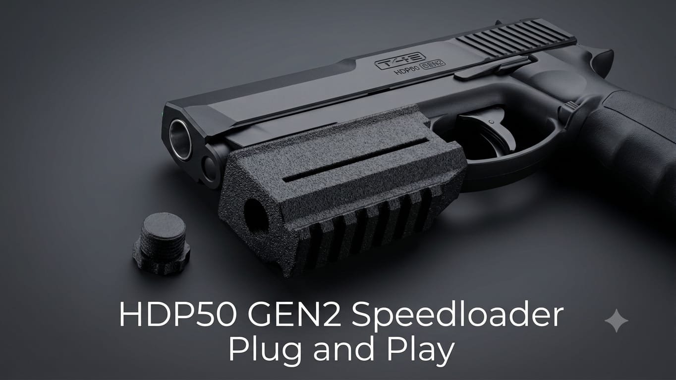 HDP 50 GEN 2 Speedloader Plug & Play T4E Umarex – 5-6 Schuss Zusatzmagazin PETG Tactical Extension – Bild 3