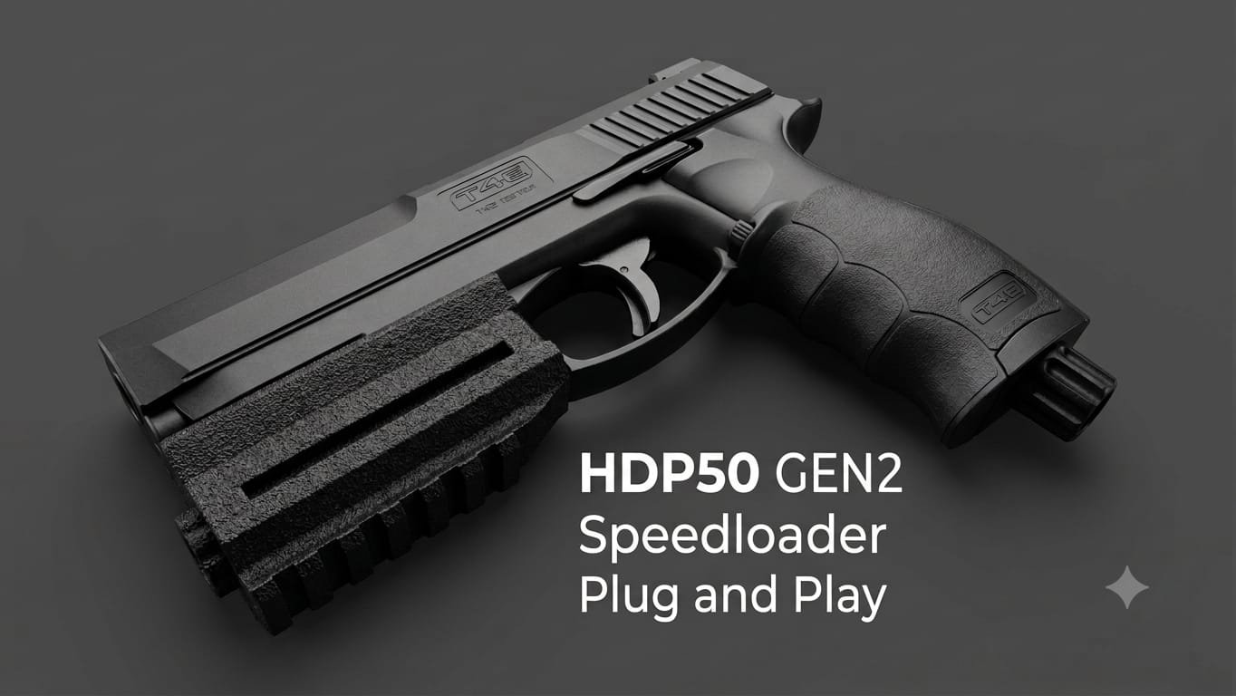 HDP 50 GEN 2 Speedloader Plug & Play T4E Umarex – 5-6 Schuss Zusatzmagazin PETG Tactical Extension – Bild 1