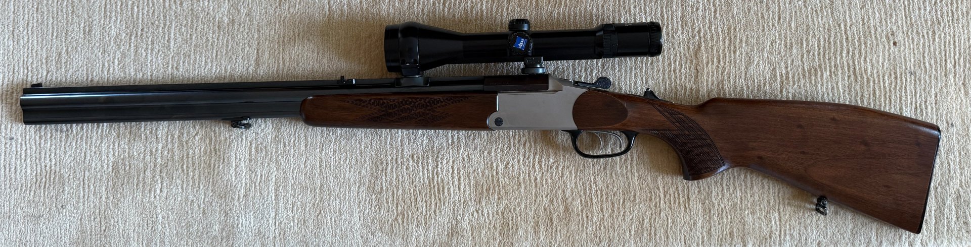 Blaser BBF ES67 in 5,6x50R Mag. u. 12/70 m. Zeiss Diavari VM 2,5-10x50 – Bild 1