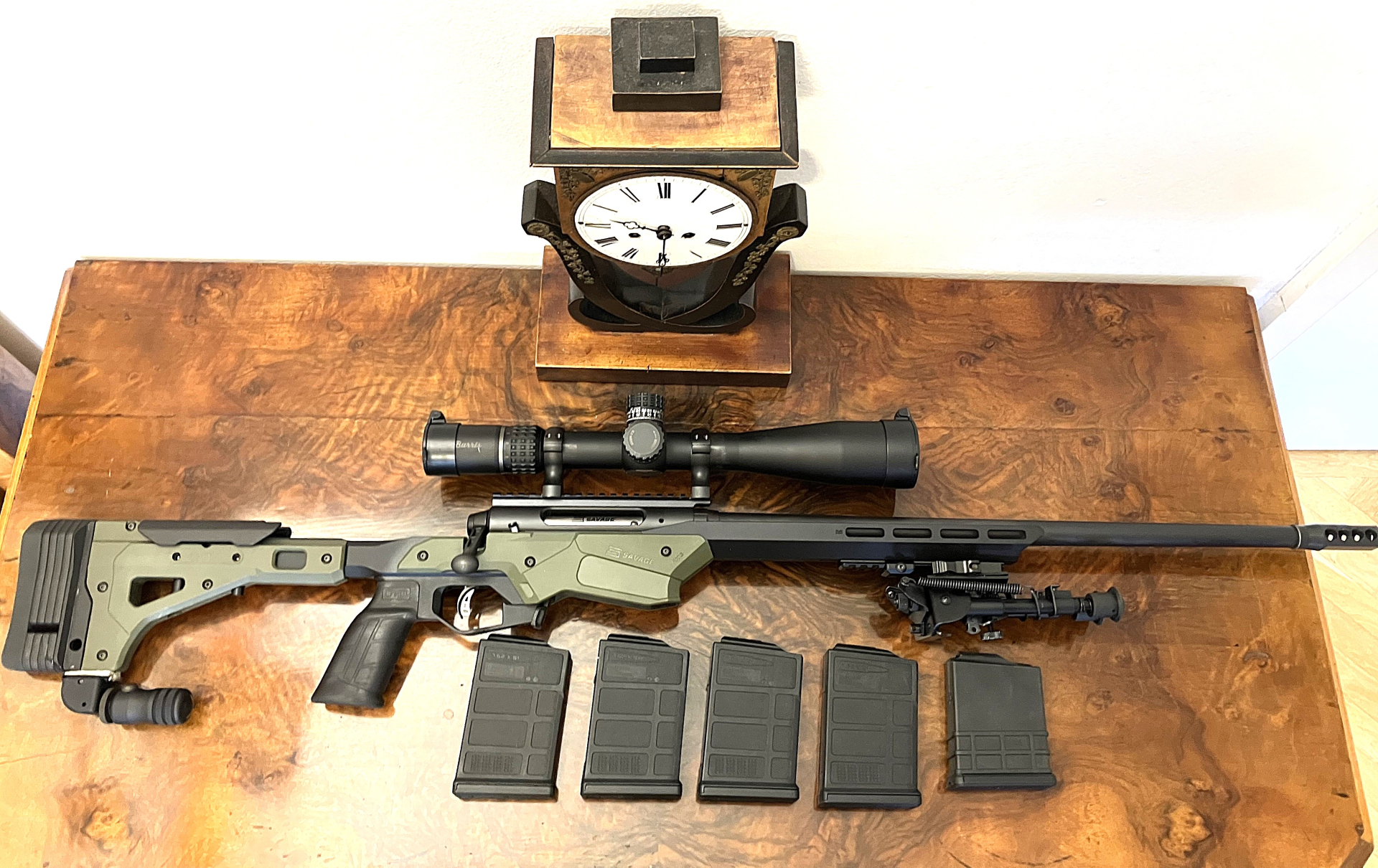 Savage Axis II Precision .308 Win mit Burris XTR II 5-25x50, Zweibein, Mündungsbremse u. 5 Magazinen – Bild 1