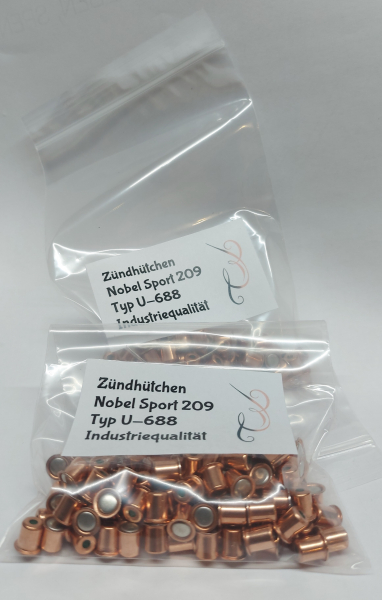 100 Zündhütchen Nobel Sport 209 Typ U-688(Industrie) – Bild 1