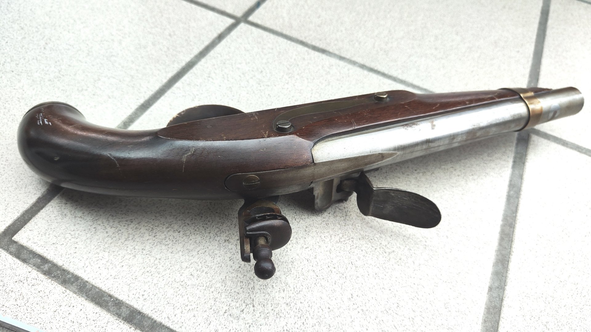 Vorderlader Steinschlosspistole Schwer – Bild 5