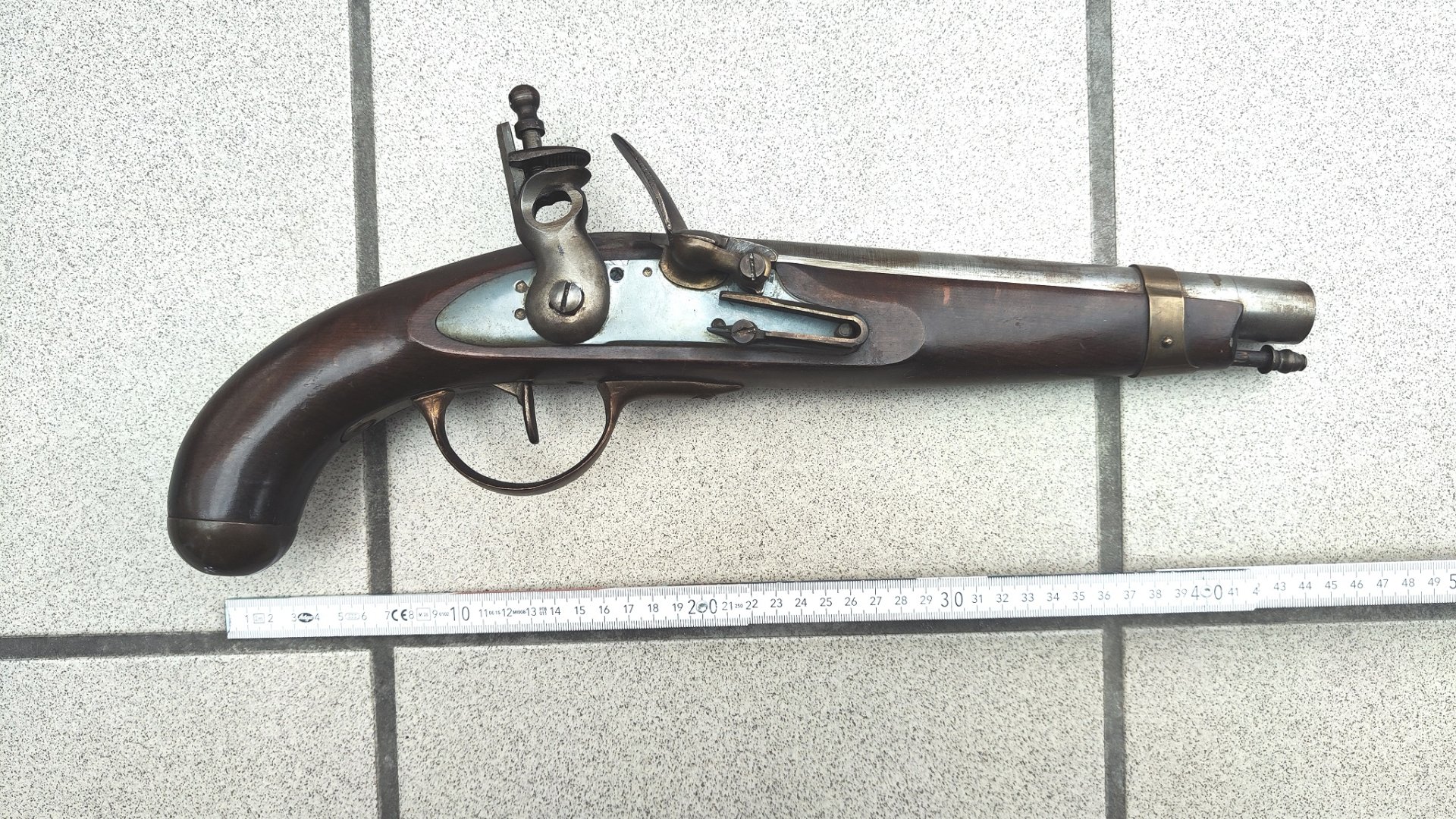 Vorderlader Steinschlosspistole Schwer – Bild 1