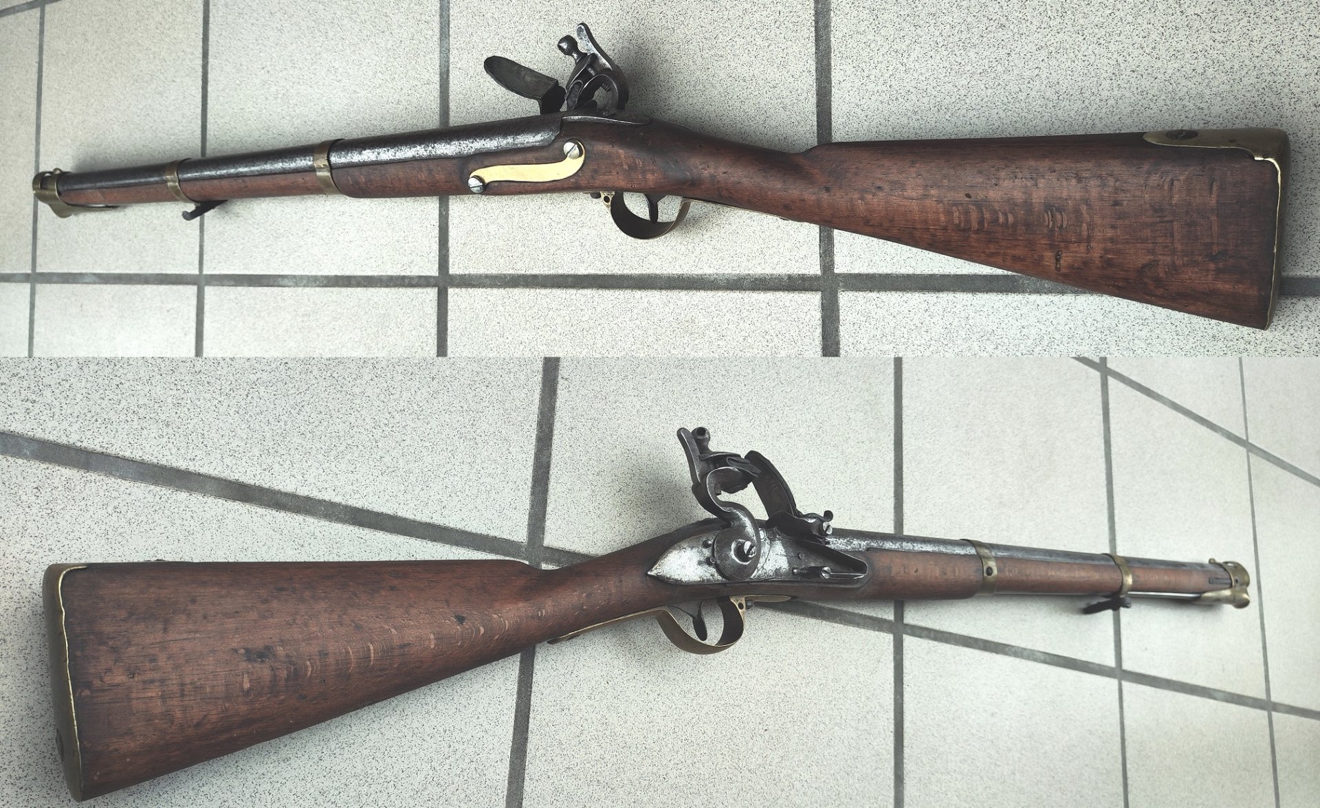Unbek. originales Steinschlossgewehr deut. franz. Kadettengewehr defekt / Bastler – Bild 2