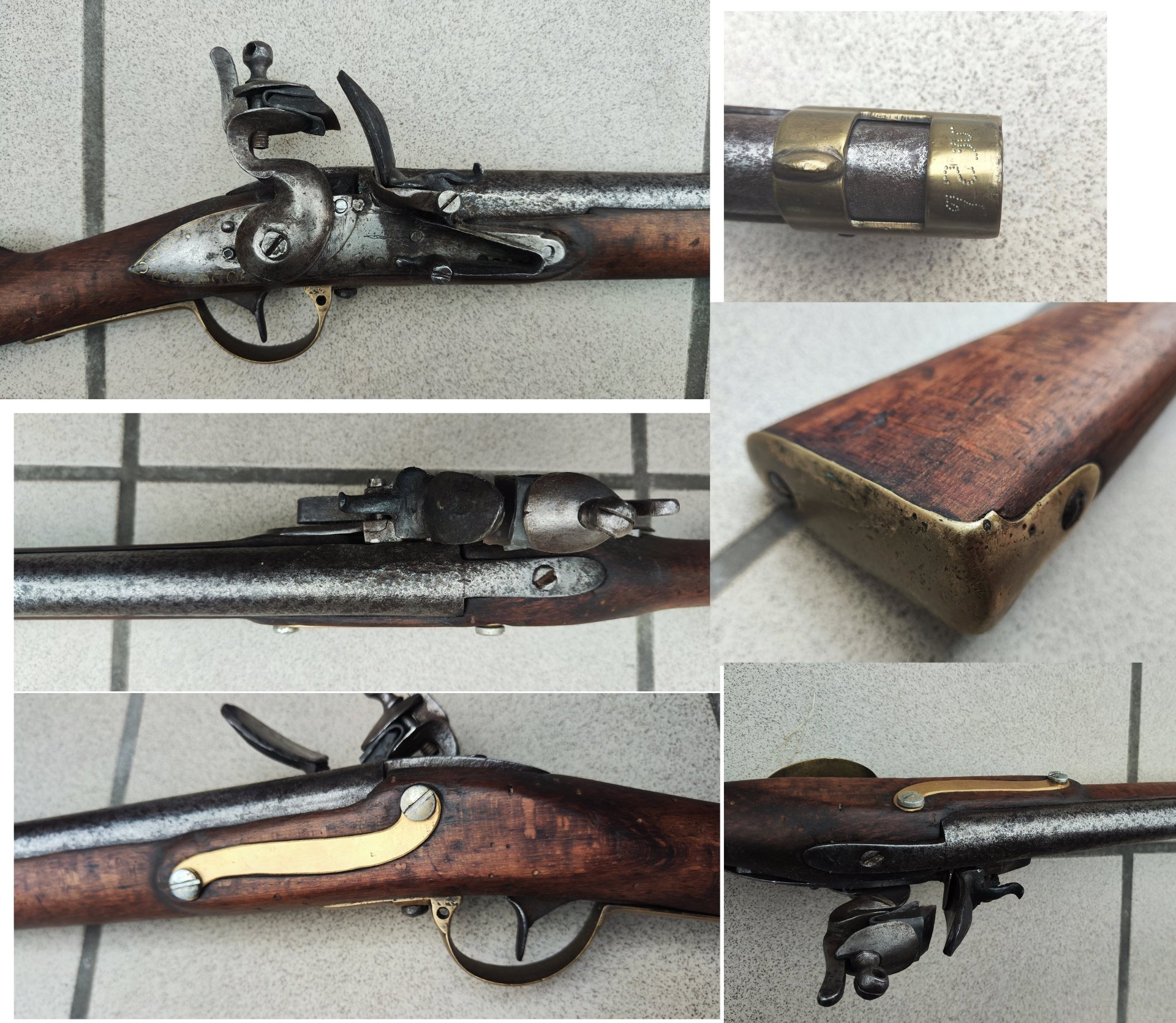 Unbek. originales Steinschlossgewehr deut. franz. Kadettengewehr defekt / Bastler – Bild 4