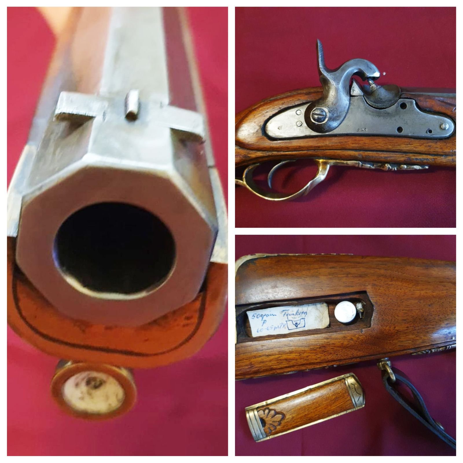 Altes originales Vorderlader-Perkussionsgewehr (sehr schwere Ausführung) Cal. ca. 17,4mm – Bild 5