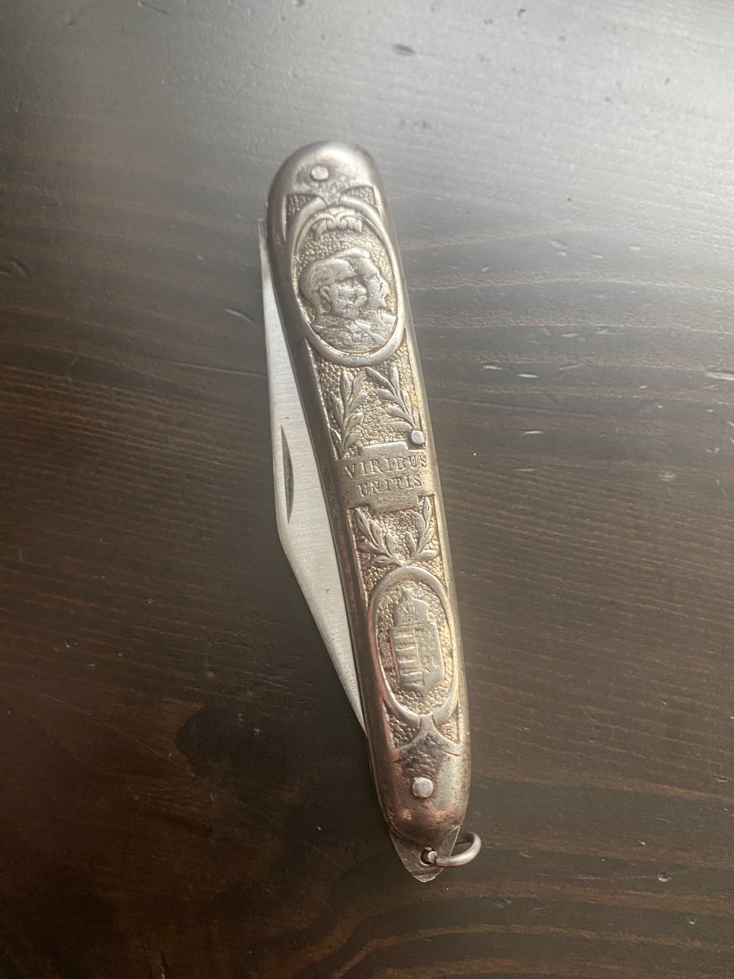 Patriotisches Klappmesser Kaiser Wilhelm II 1915 – Bild 4