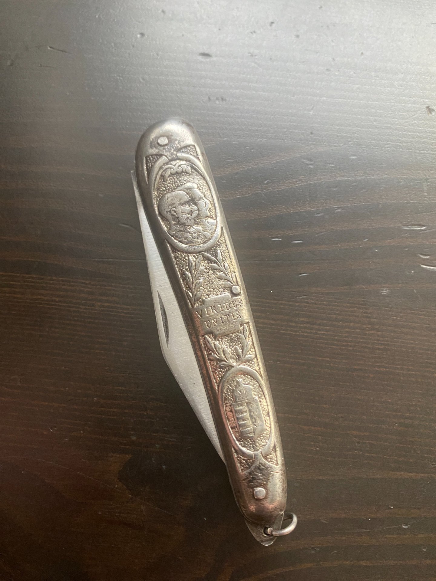 Patriotisches Klappmesser Kaiser Wilhelm II 1915 – Bild 3