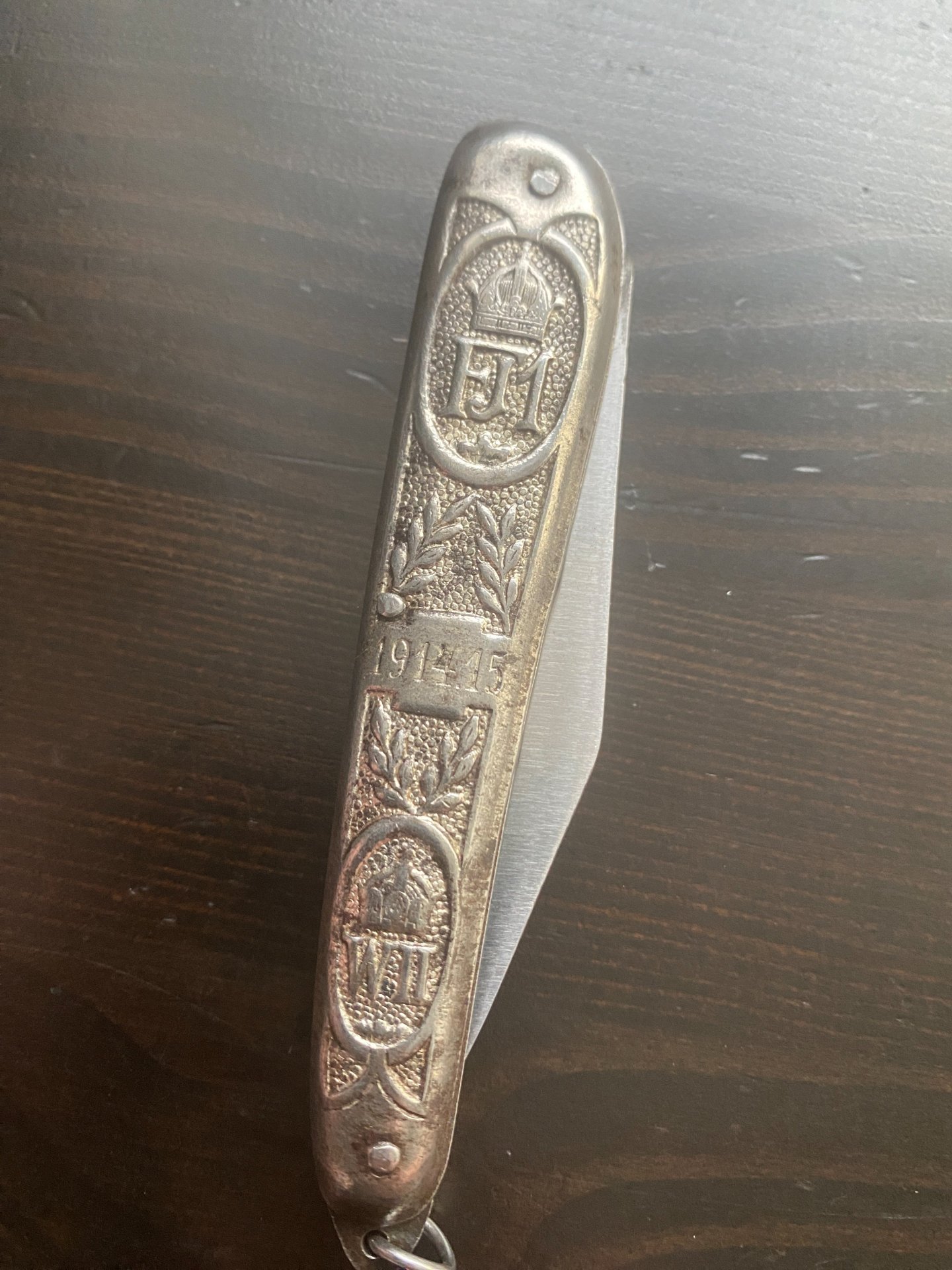 Patriotisches Klappmesser Kaiser Wilhelm II 1915 – Bild 2