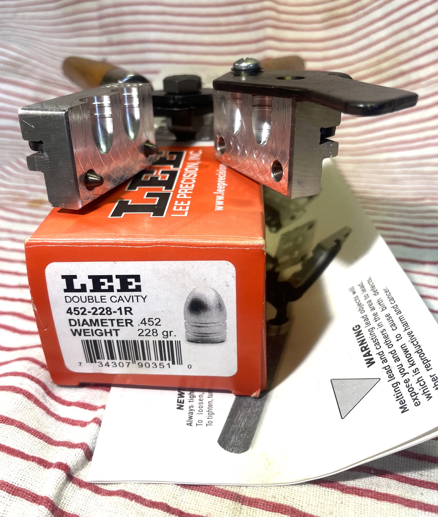 Lee Doppelkokille Dia.452 228grain Rundkopf Neuwertig ! – Bild 1