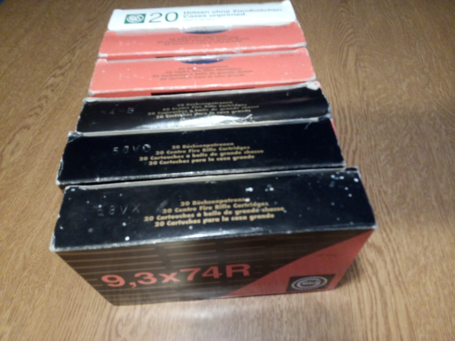6 Packungen 9,3x74 R, leer !!! – Bild 1