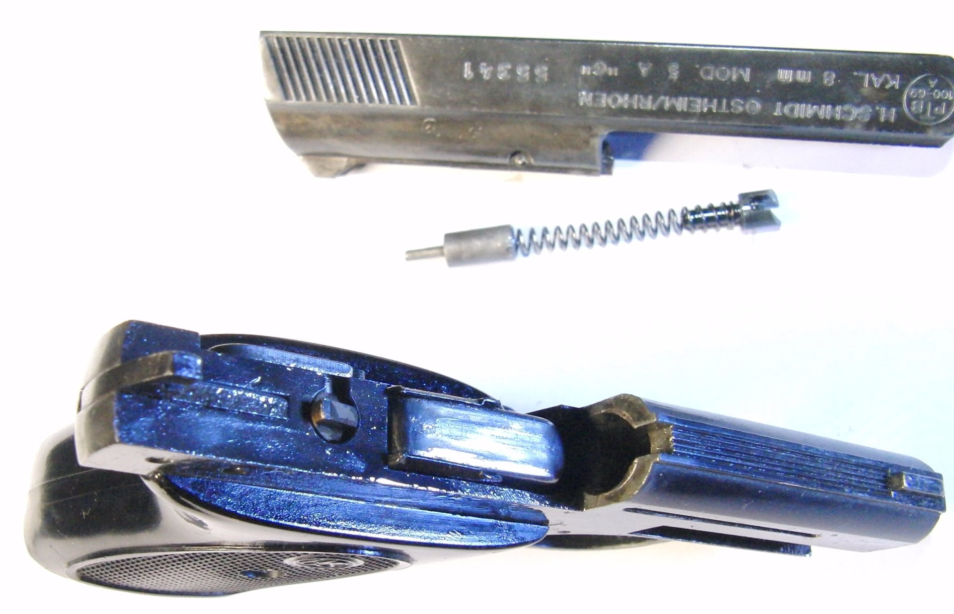 Sammlerpistole HS Modell 5A Gas -Alarm Kal. 8mm PTB.NR.: 100 -69 – Bild 3