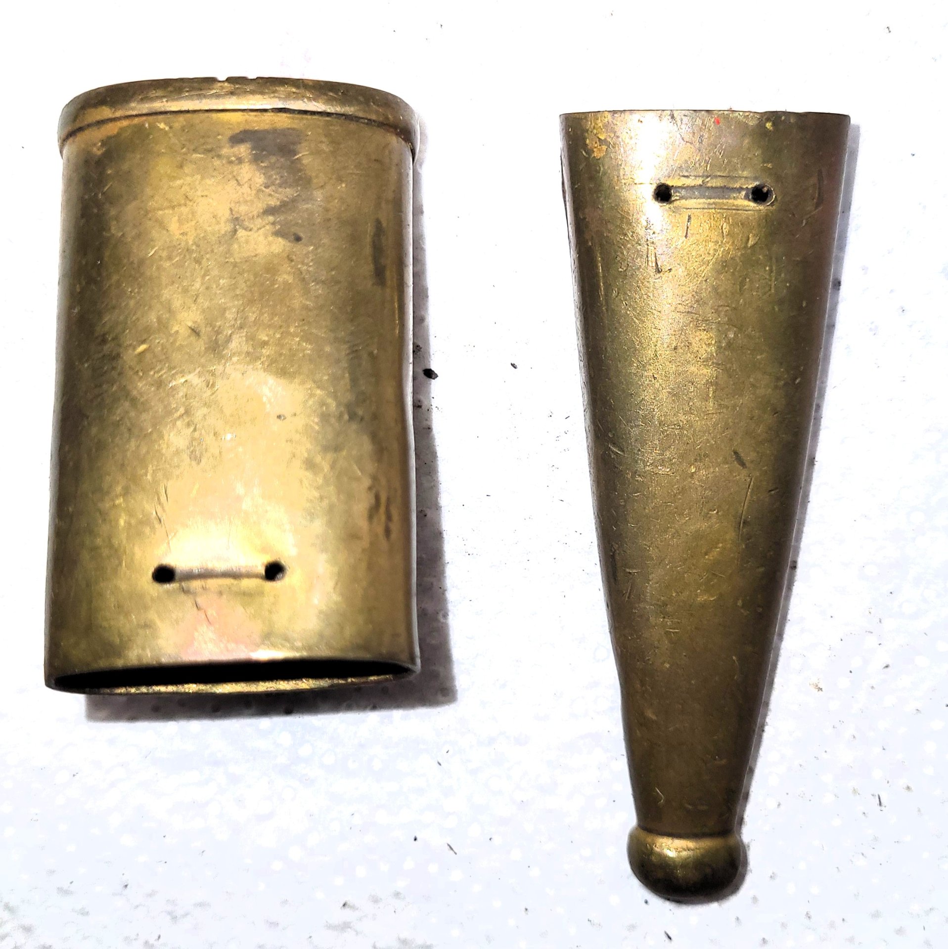 @ Bajonett Messingbeschläge Mundblech mit Spitze für Lederscheide Mauser M 1908 @ – Bild 2