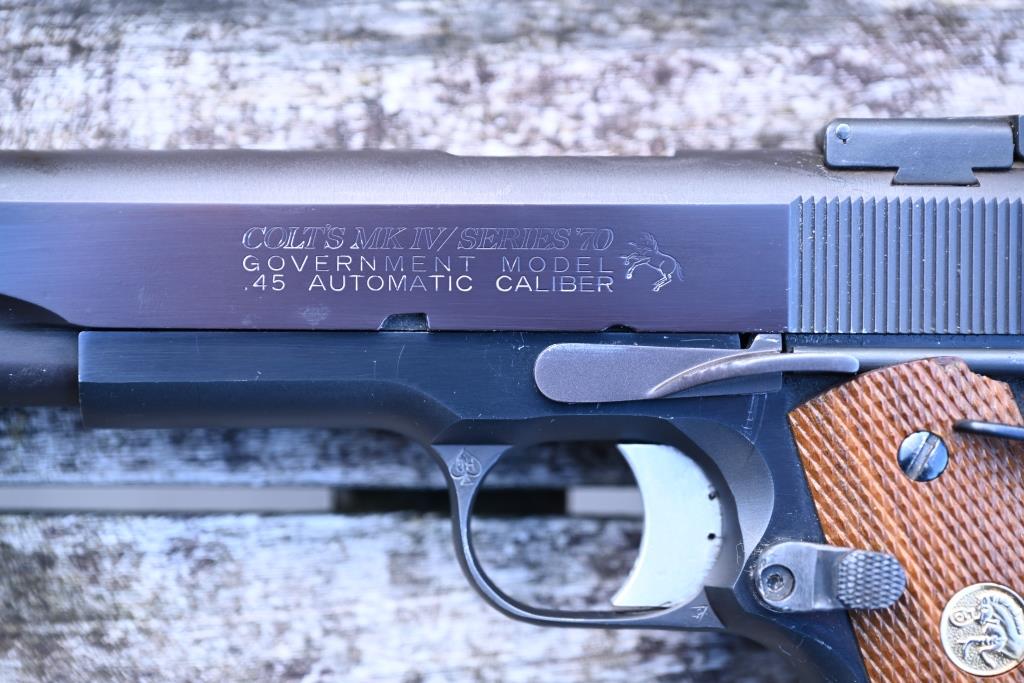 Pistole Sportwaffe Matchpistole Colt Government Mark IV Series 70 Kal. .45 ACP Bj. 1990 – Bild 5