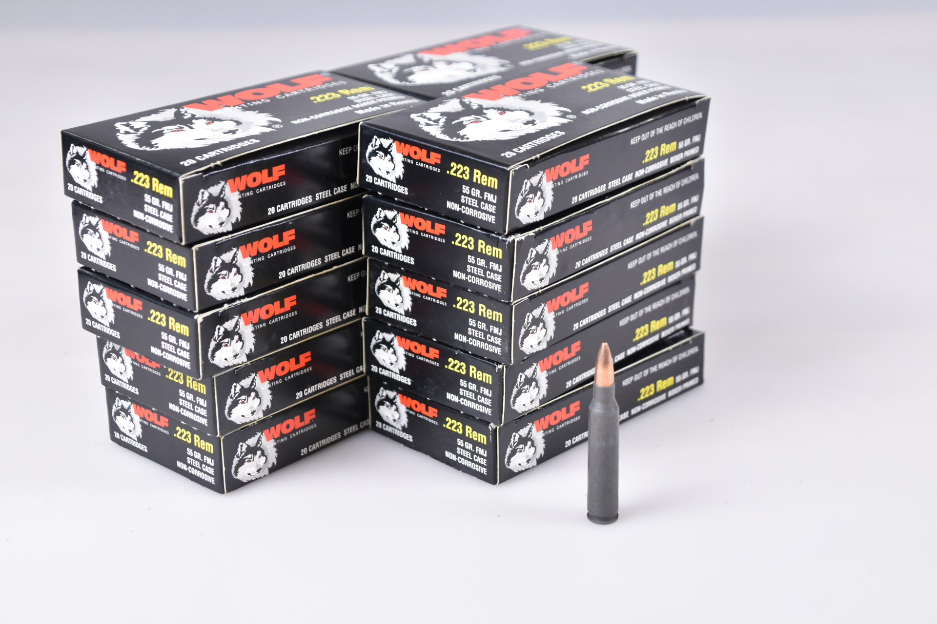 Munition 300 Schuss Wolf .223 REM 55gr VM – Bild 2
