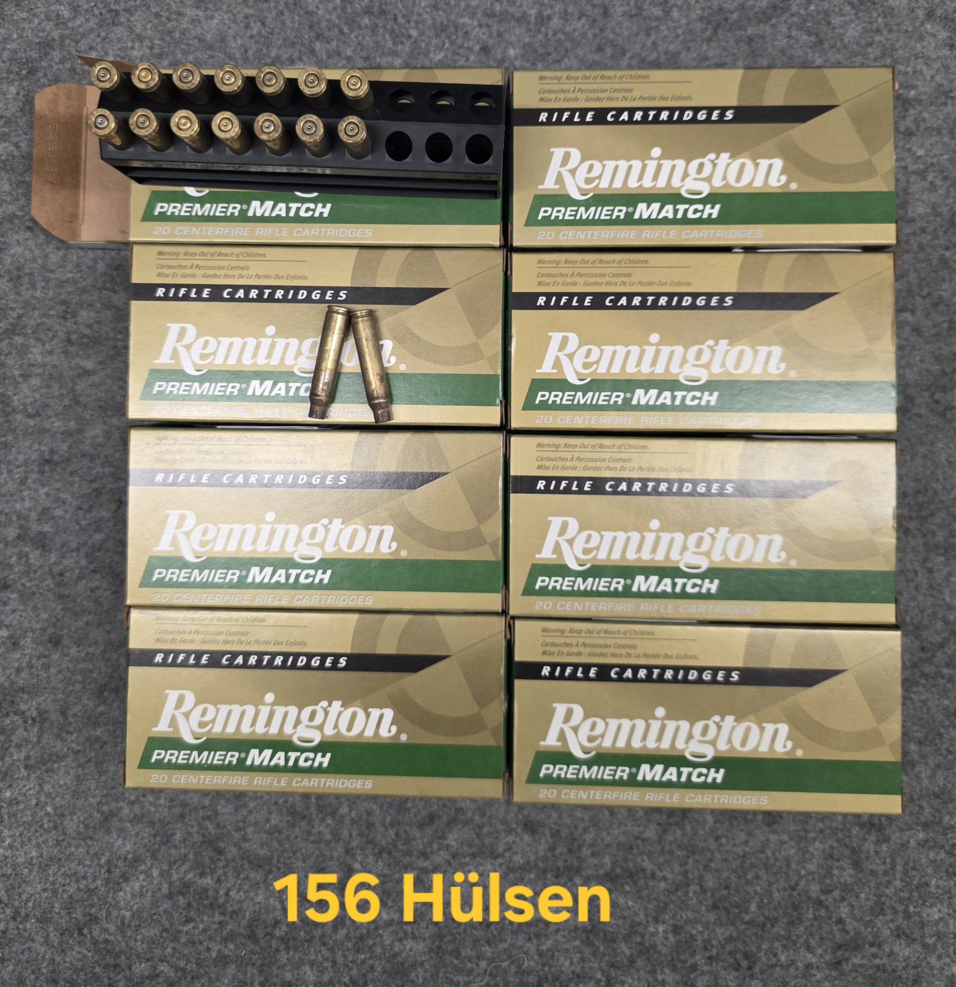 156 Stück leere Hülsen .223 Remington Premier Match für Wiederlader – Bild 1