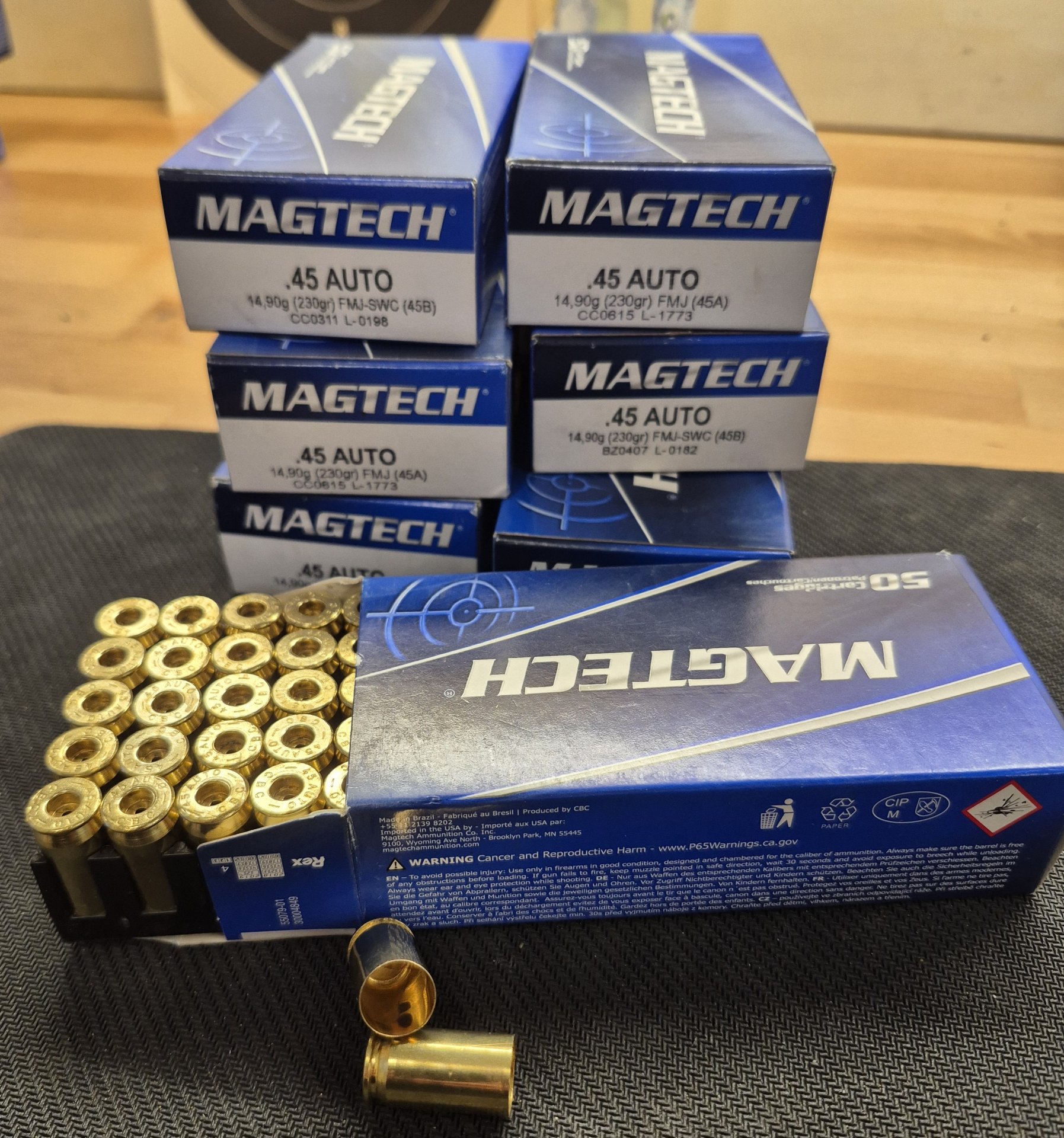 350 Stück MAGTECH .45 ACP Hülsen – kalibriert, entzündert & gereinigt – Bild 1
