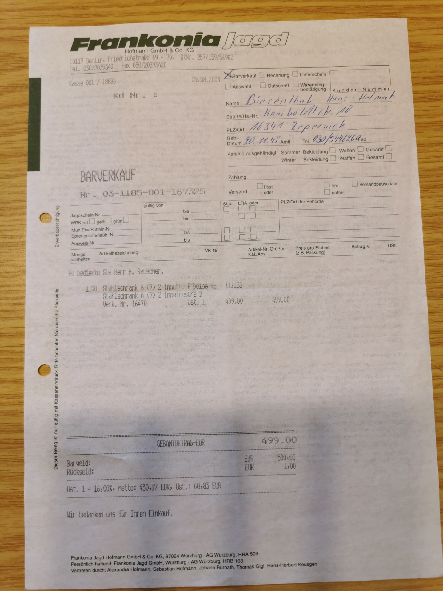 Waffenschrank – Bild 6