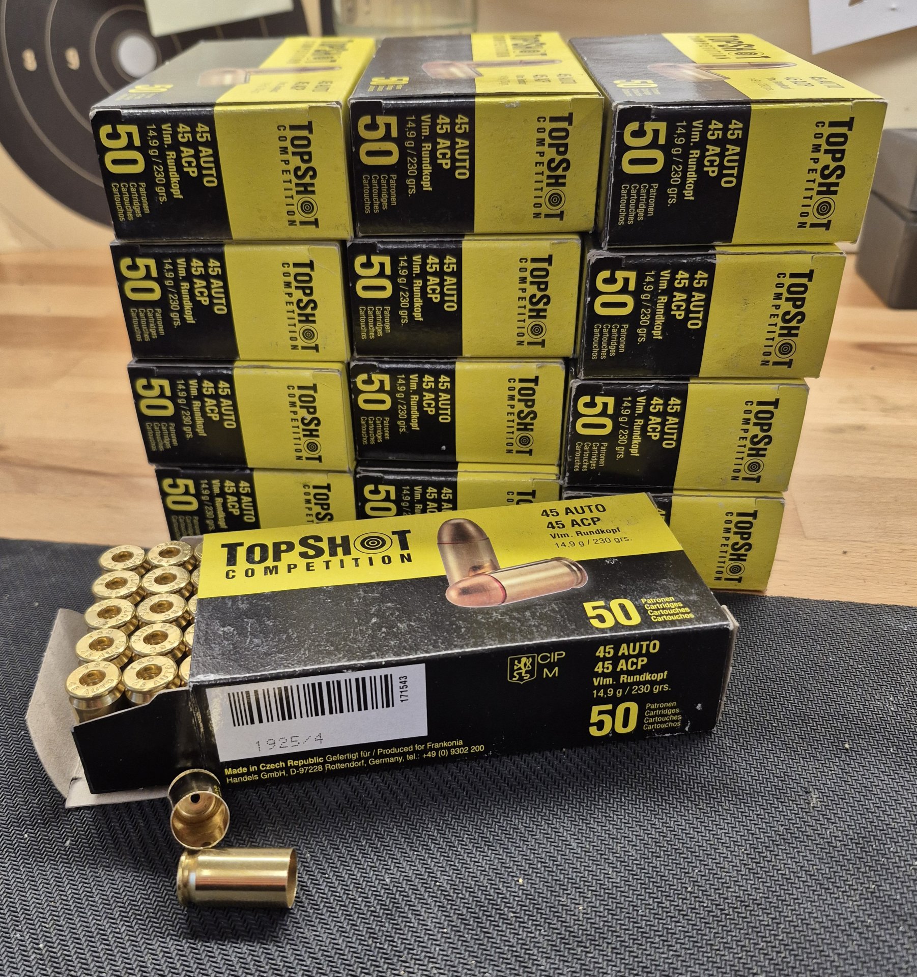 650 Stück TOPSHOT .45 ACP Hülsen – kalibriert, entzündert & gereinigt – Bild 1