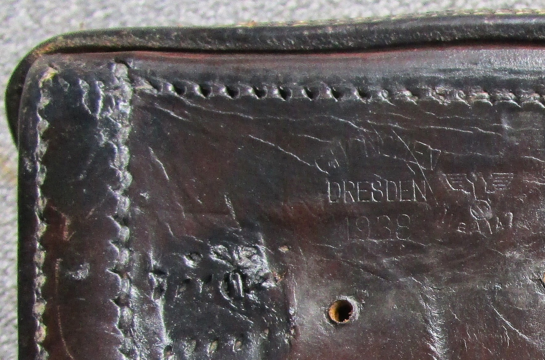 Pistolentasche Koffertasche für Pistole 08 P08 Carl Heinichen Dresden 1938 WaA nicht P08 PPK Hsc – Bild 3