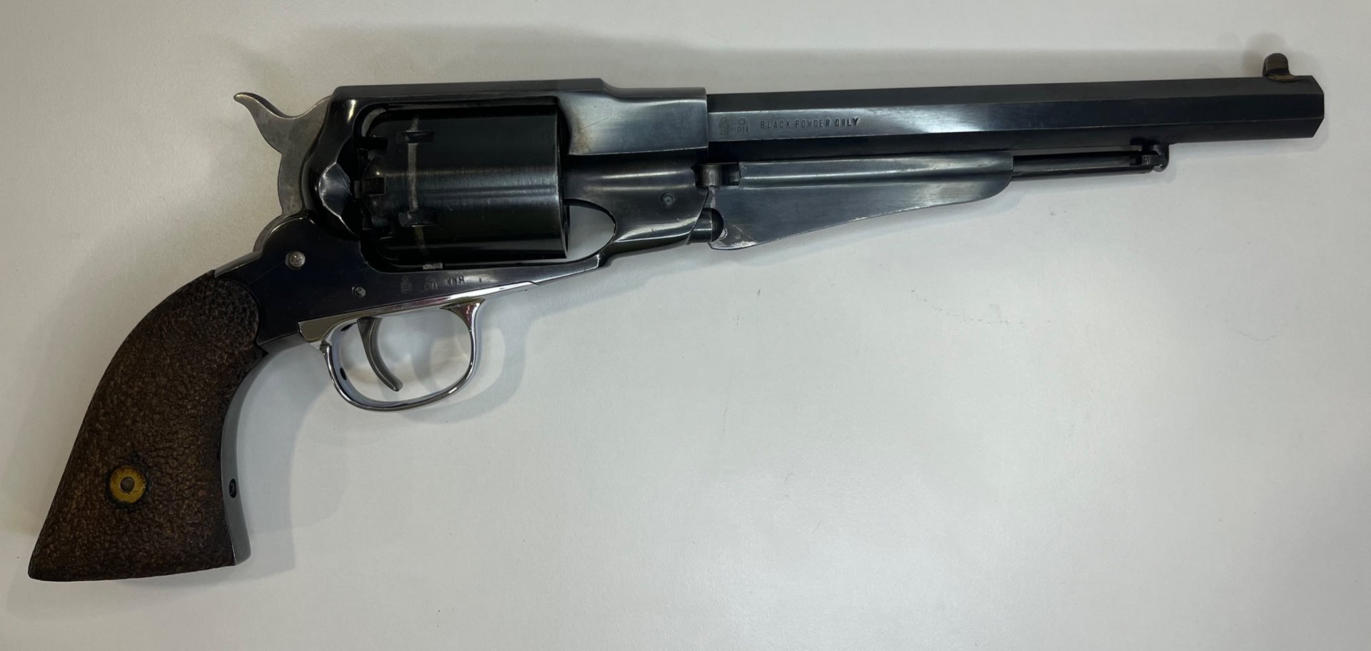 Vorderladerrevolver Remington 1858 New Army .44 – Euroarms Brescia (1972) inkl. 2. Satz Griffschalen – Bild 2
