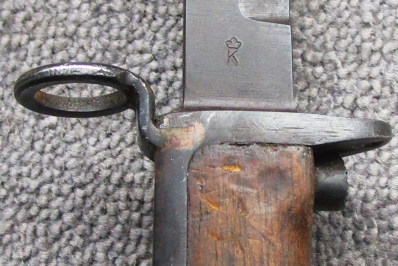 Norwegisches Krag Jörgensen Bajonett Seitengewehr M.1894 mit WaA-Abnahme Wehrmacht Kongsberg mit Kop – Bild 4