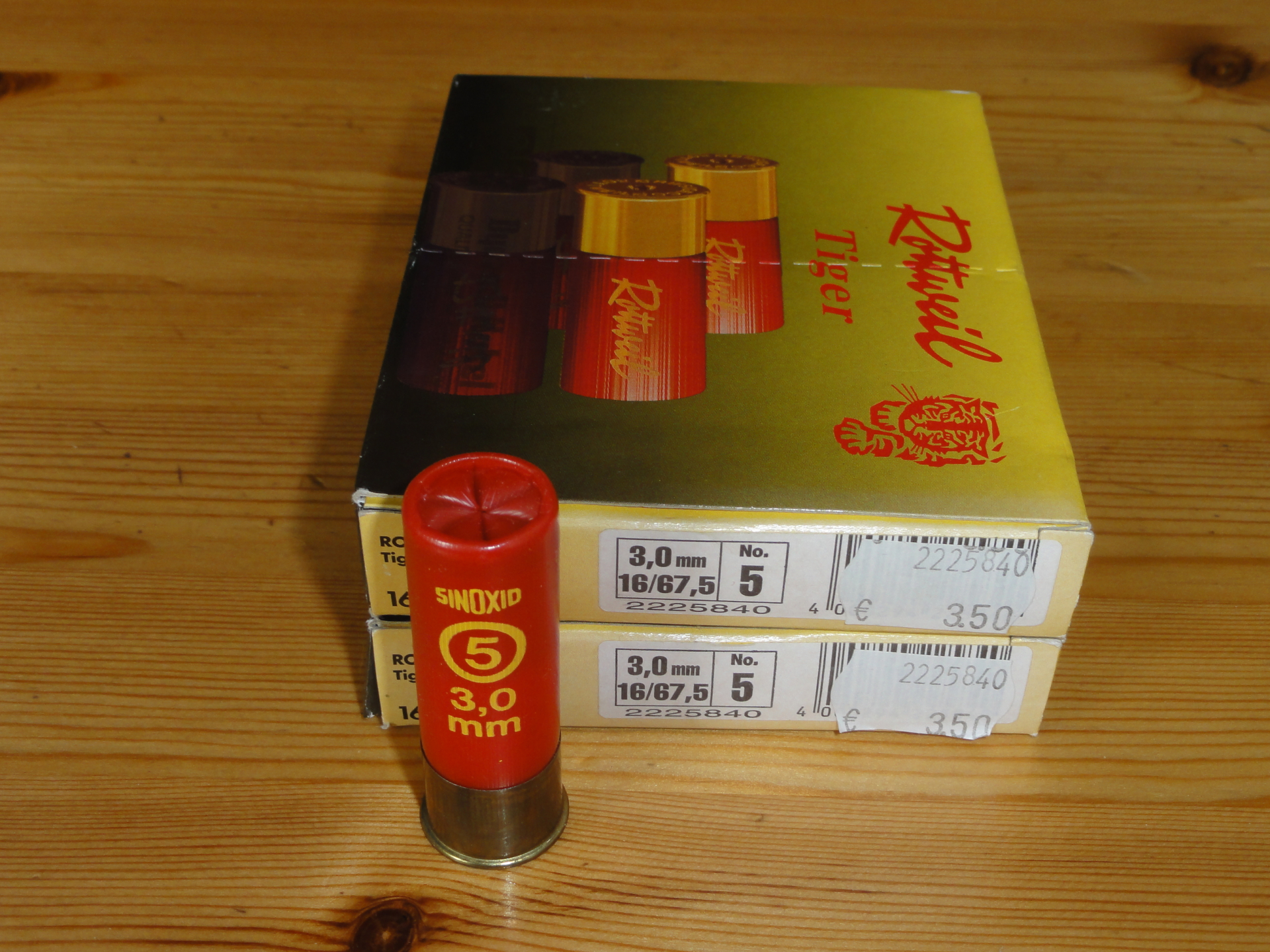 39 Stck. Rottweil Munition Schrot Kal. 16/67,5 in 2,5mm, 3mm, und 3,5mm – Bild 2