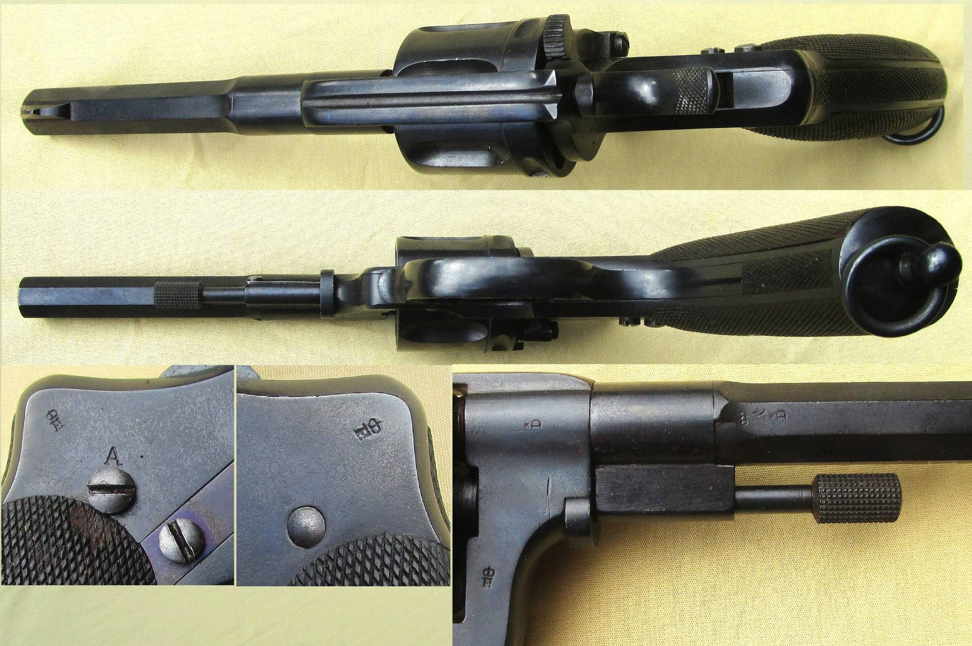 Nagant Revolver M1893 Norwegische Marine m/93 nummerngleich Kal.7,5mm – Bild 5