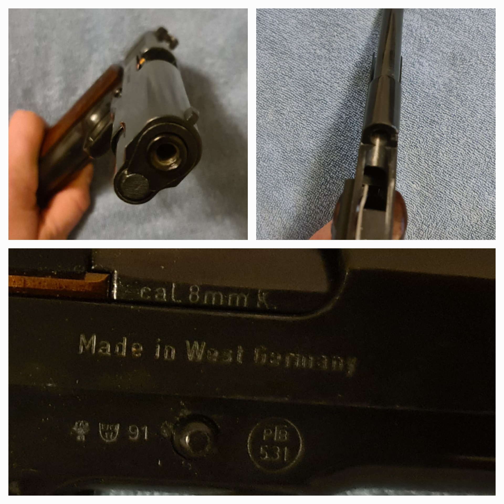 Reck GOVERNMENT Mod. 8mm , PTB 531 , Cal. 8mm PAK , sehr schöner Zustand – Bild 4