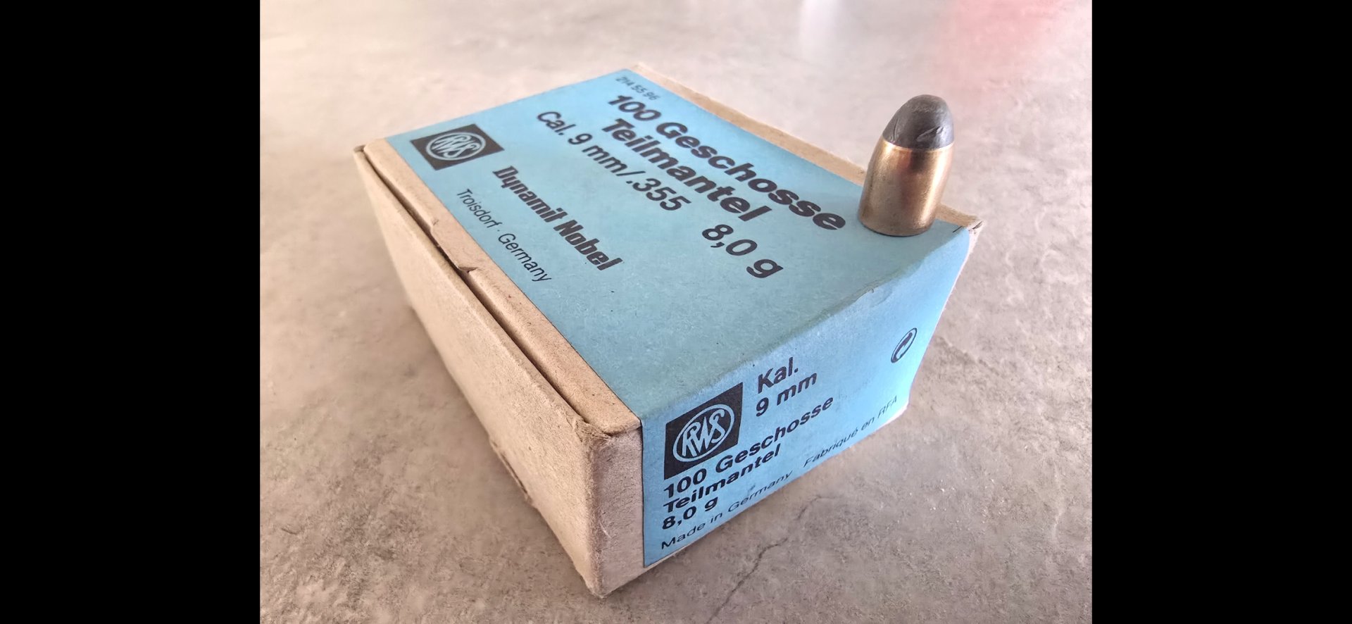 9mm Geschoss Teilmantel 8g Dynamit Nobel – Bild 2