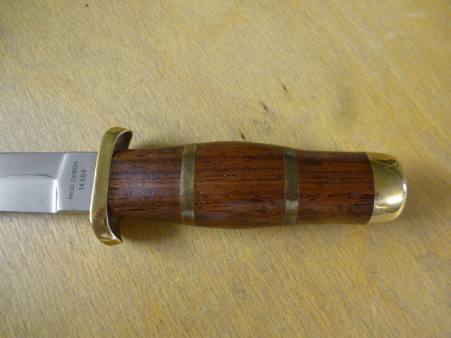 Anton Wingen J.R. - Othello - Dolch - GOLDEN WESTEN - Griff aus Holz + Messing - Lederscheide – Bild 5