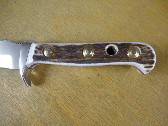 Puma Messer - Skinner - Nr. 11 6393 - Griffschalen aus Hirschhorn - Lederscheide in OVP - Jagdmesser – Bild 5