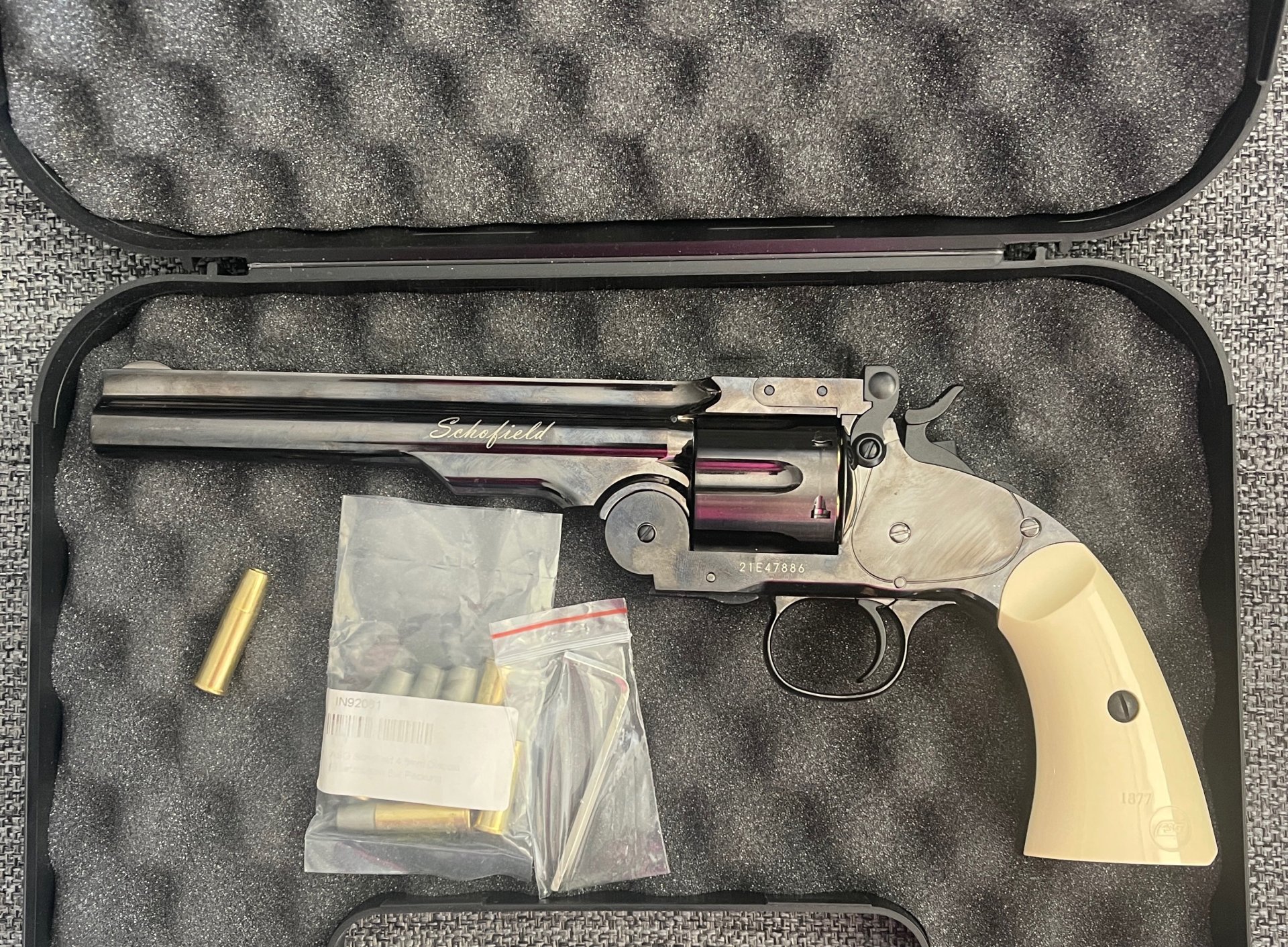 Co2 Revolver ASG Schofield 6" Plated Steel 4,5 mm Stahl BB und Diabolo (P18) – Bild 1