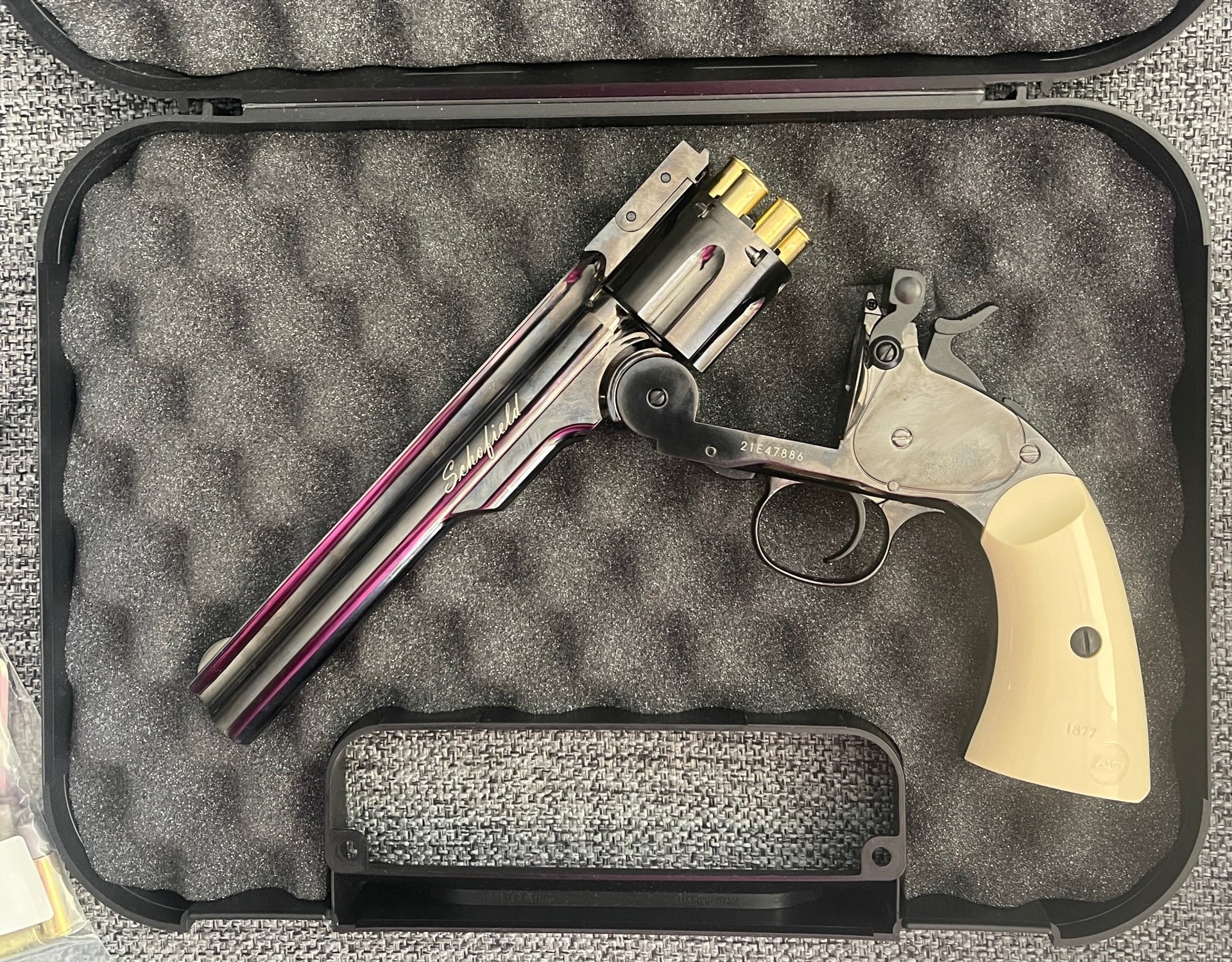 Co2 Revolver ASG Schofield 6" Plated Steel 4,5 mm Stahl BB und Diabolo (P18) – Bild 2