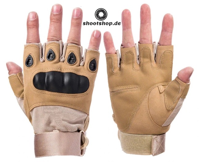 taktische Handschuhe mit verstärktem Knöchelbereich - kurz – Bild 1