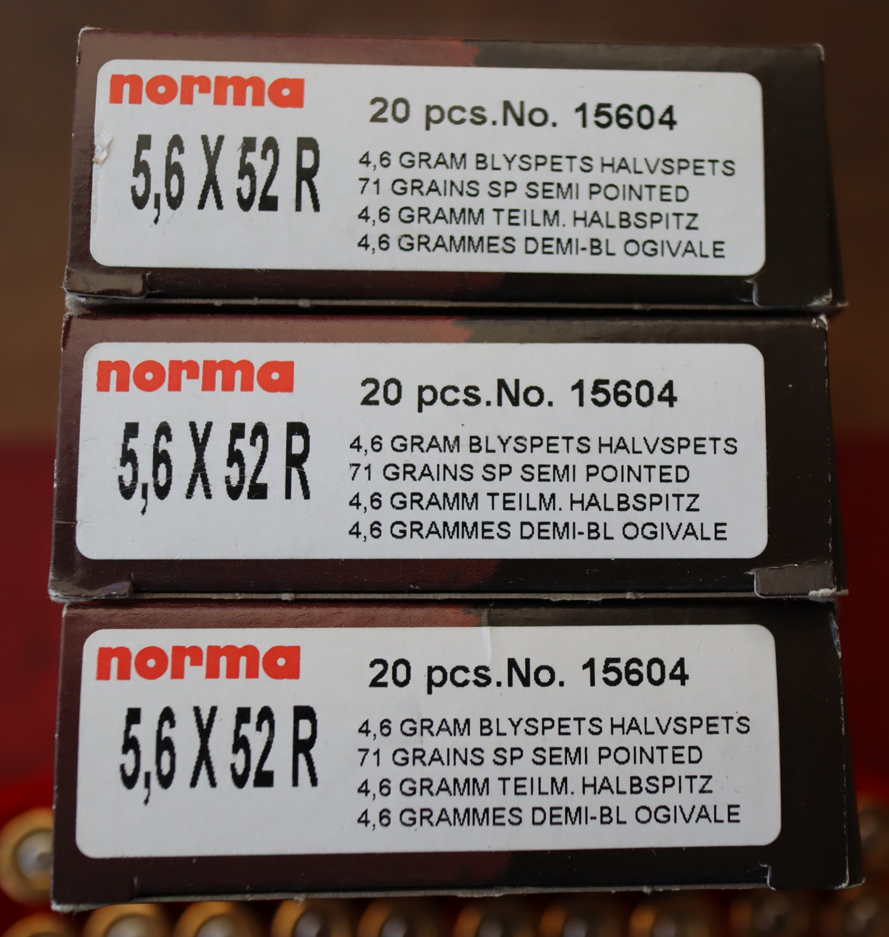 NORMA 41 Patronen Kaliber 5,6 x 52R – Bild 1
