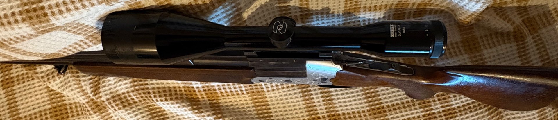 Heym Bockbüchsflinte mit Zielfernrohr, .5,6x50R Mag. und 16/70, Handspanner – Bild 3